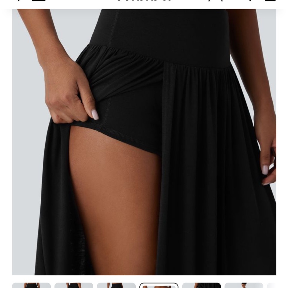 HALARA High-Waisted 2-in-1 Flowy Maxi Casual Skirt - Picture 2 of 6